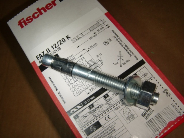 FAZ II 12/20 K Bolzenanker M12 für Objektstärke max. 20mm